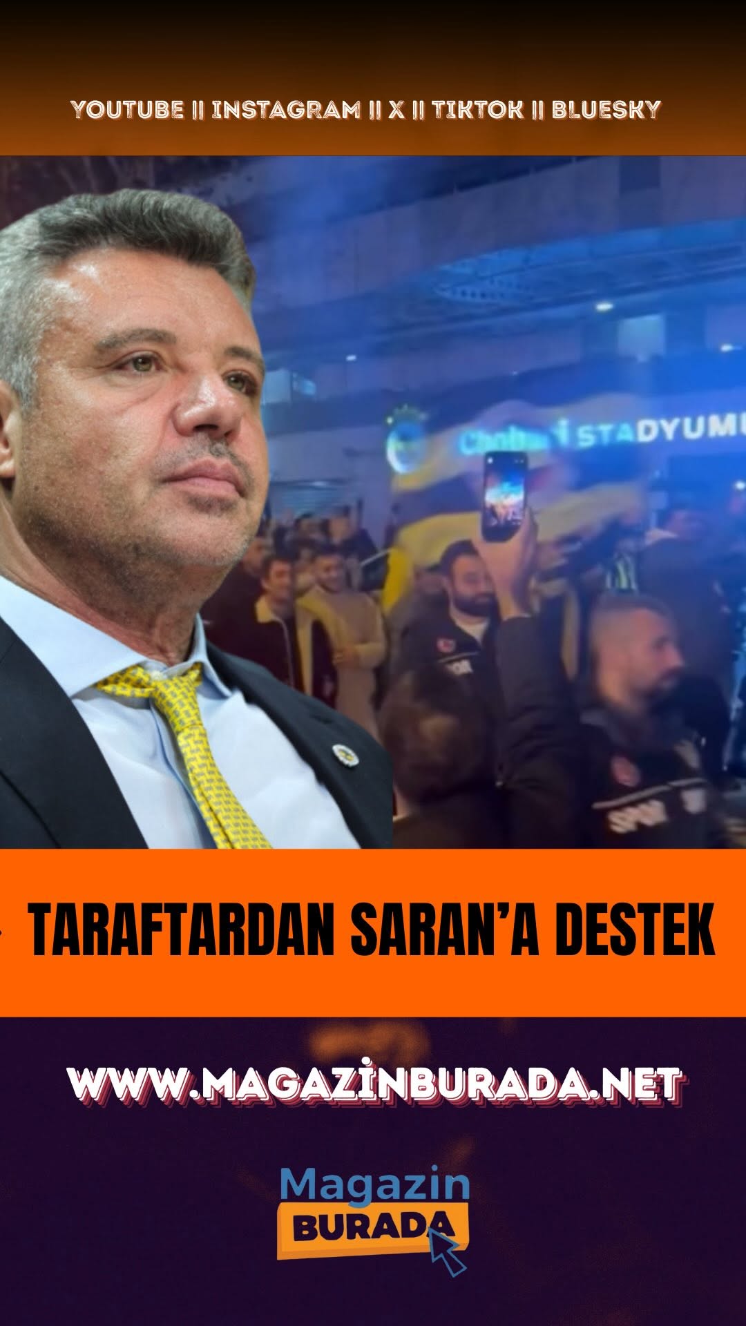Fenerbahçe Taraftarları Sadettin Saran'a Destektedir