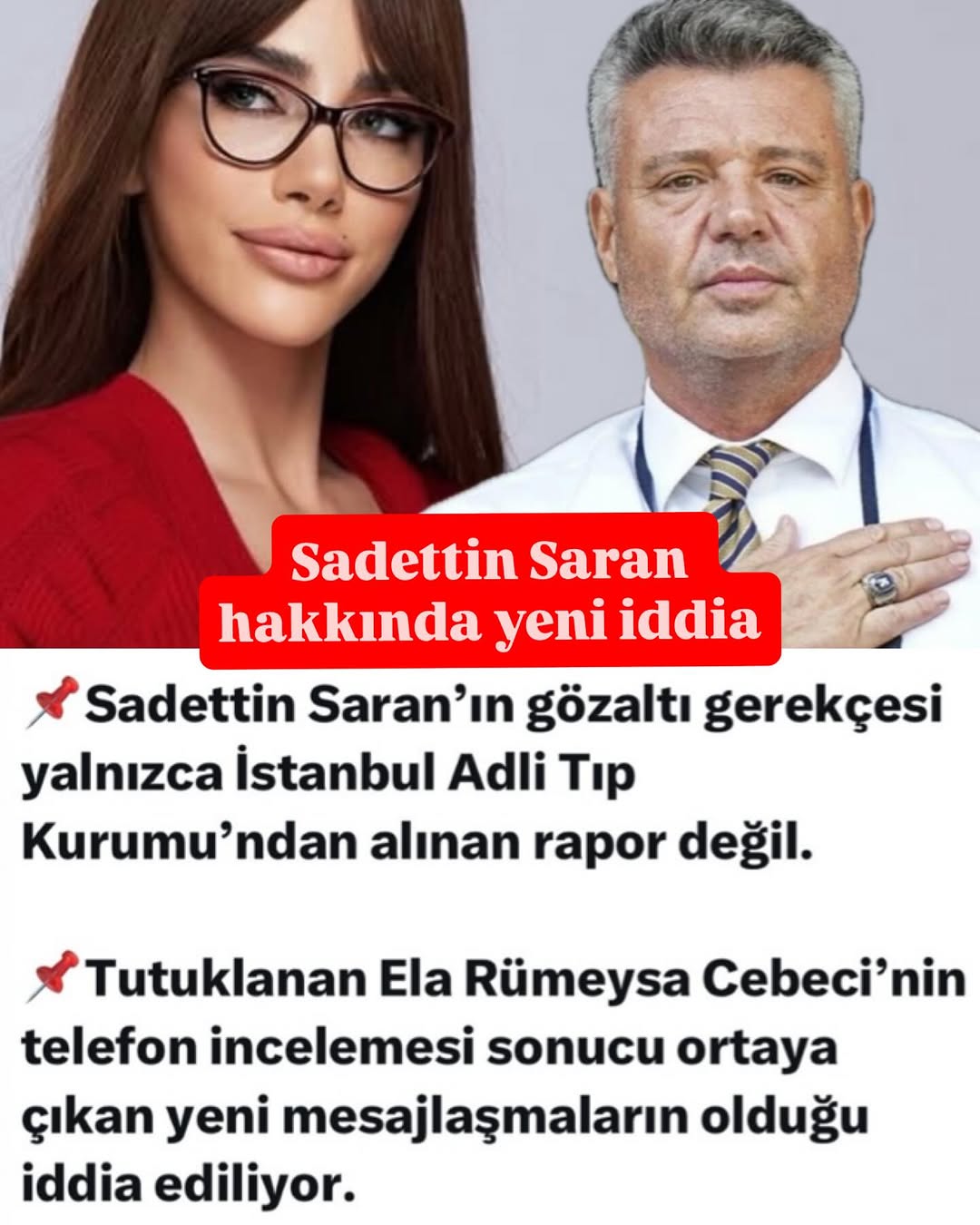 Sadettin Saran'ın Gözaltı Gerekçesi İddiası: Ela Rümeysa Cebeci'nin Telefon İncelemesi Sonucu Çıkan Yeni Mesajlaşmalar