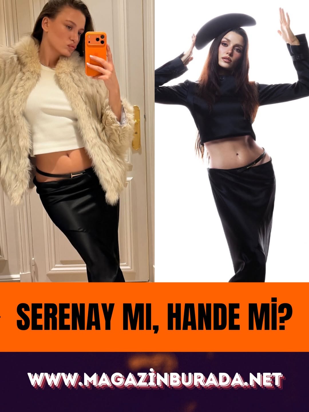 Serenay Sarıkaya'nın Hande Erçel'in Etekini Tercih Ettiği Görünümü