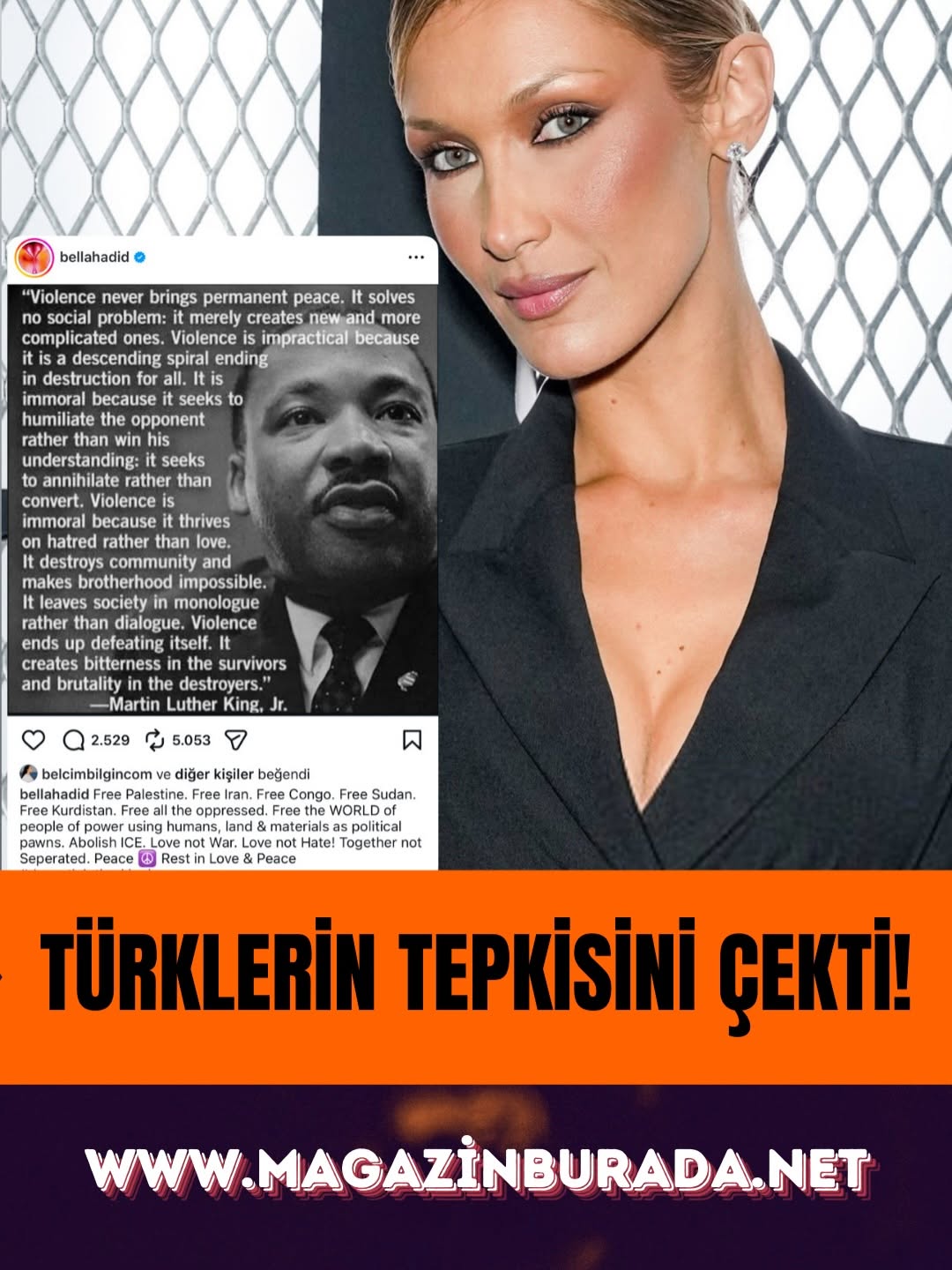 Bella Hadid: Özgür Filistin, Özgür İran ve Daha Fazlası