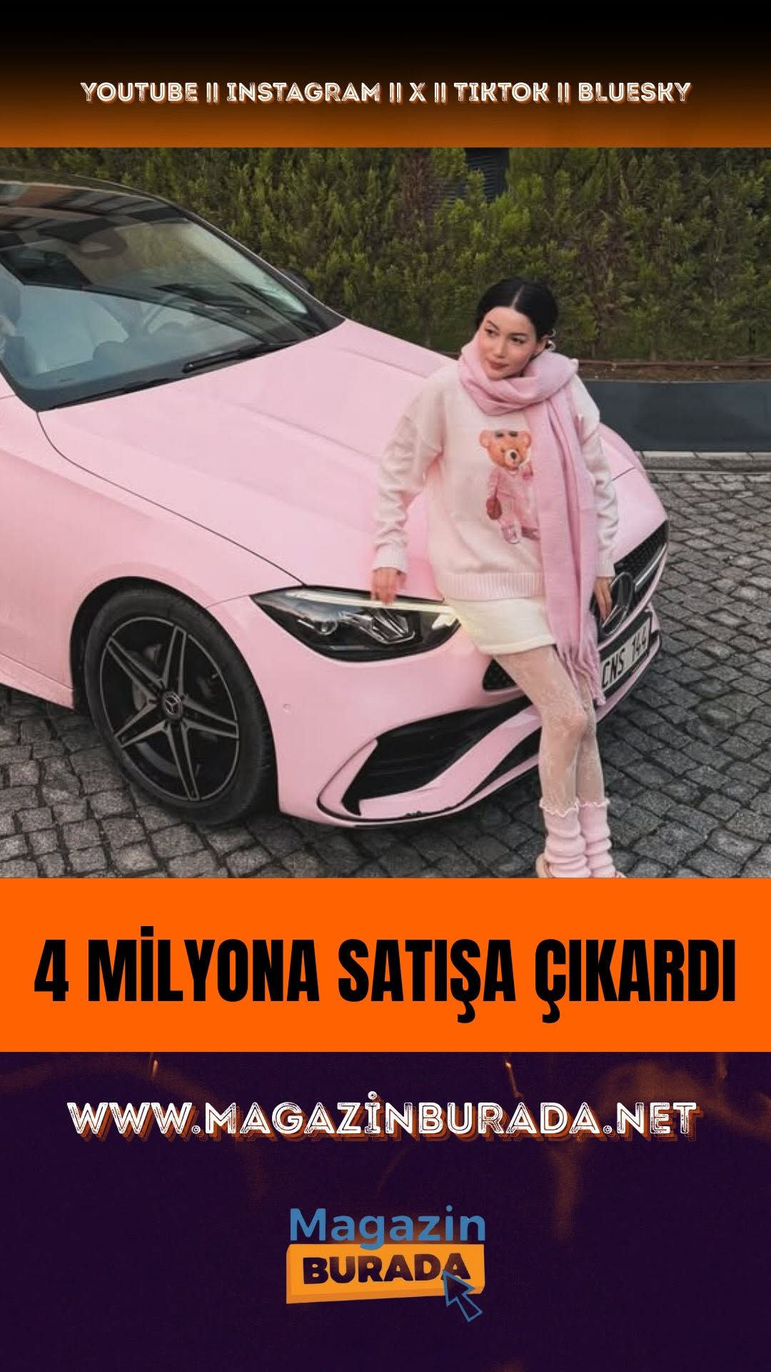 Kısmetse Olur Programı İle Tanınan Cansel Ayanoğlu'nin Pembe Lüks Arabası 4 Milyon 800 Bin TL'ye Satışa Çıkartıldı