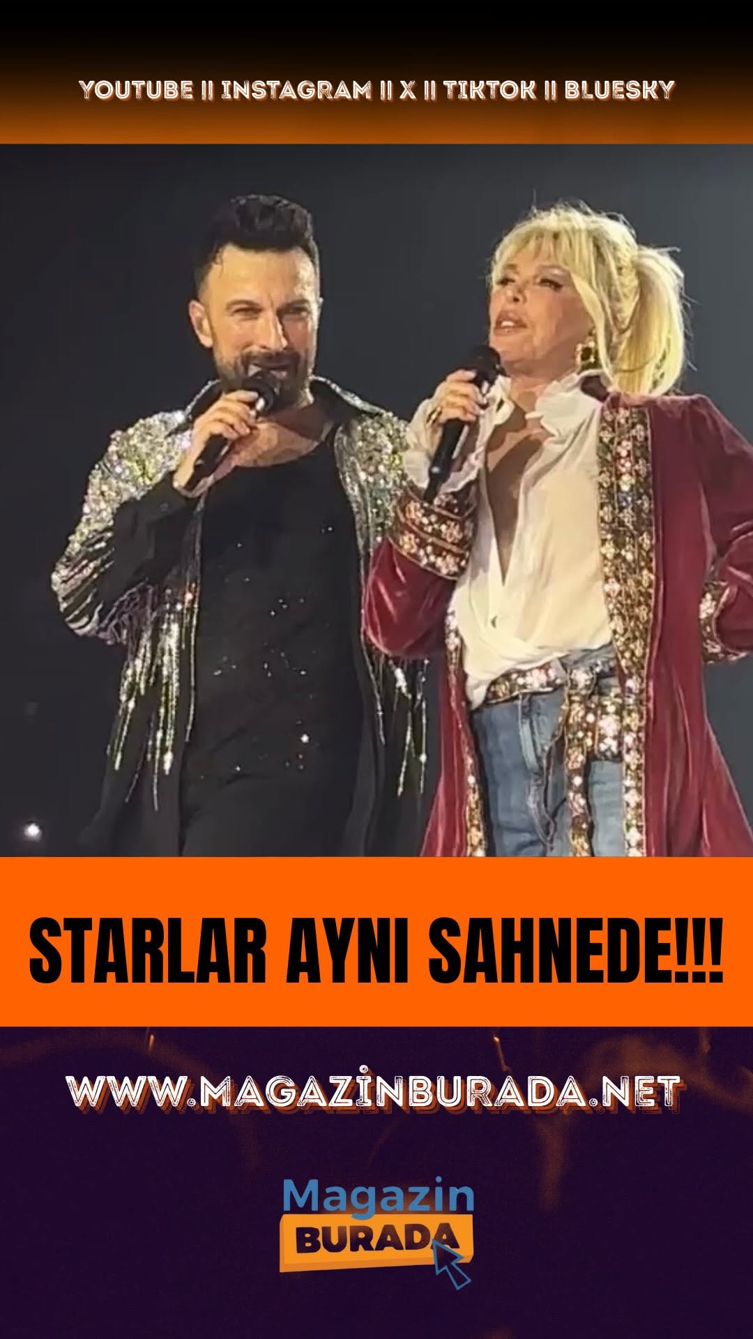 Tarkan ve Ajda Pekkan Birlikte Sahneye Çıkış Yaptı